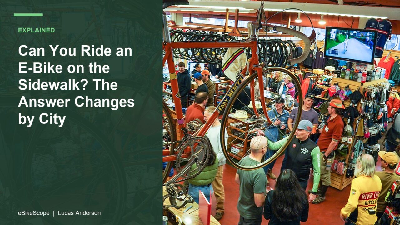 Can You Ride an E-Bike on the Sidewalk? The Answer Changes by City featured image