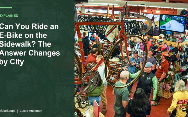 Can You Ride an E-Bike on the Sidewalk? The Answer Changes by City featured image