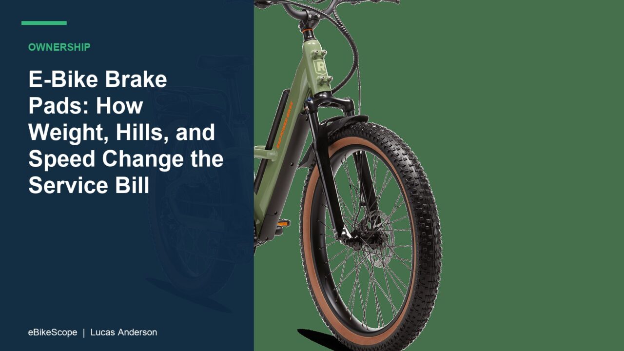 E-Bike Brake Pads: How Weight, Hills, and Speed Change the Service Bill featured image