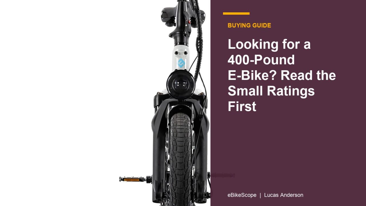 Looking for a 400-Pound E-Bike? Read the Small Ratings First featured image