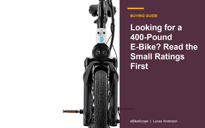 Looking for a 400-Pound E-Bike? Read the Small Ratings First featured image