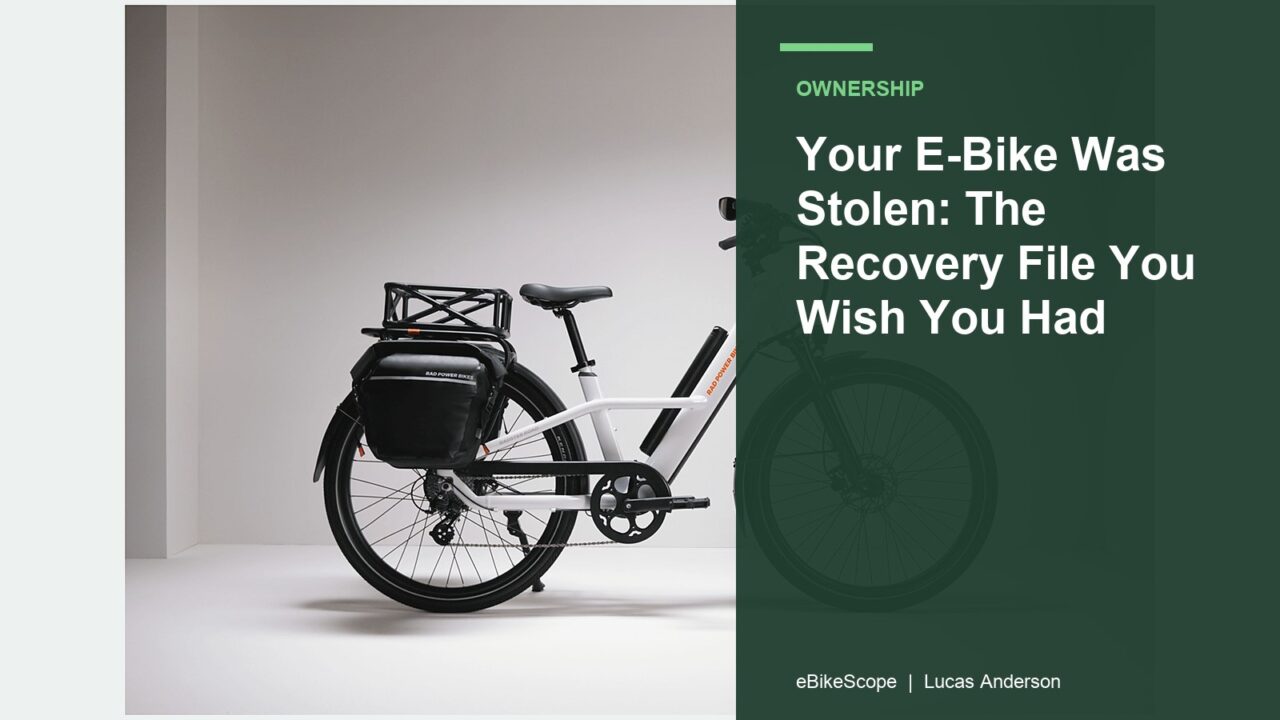 Your E-Bike Was Stolen: The Recovery File You Wish You Had featured image